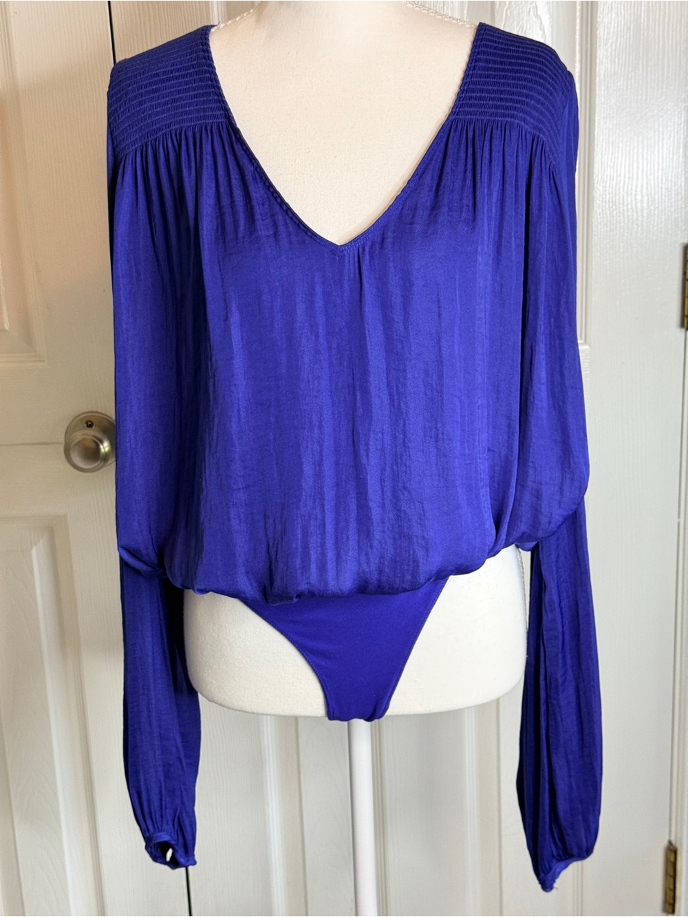 Free People Intimately In Your Arms Bodysuit Blue S EUC